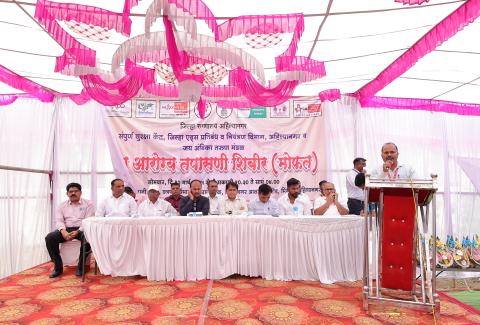 A free health camp was organized in collaboration with the District Hospital Ahilyanagar, Sampurna Suraksha Kendra and the District AIDS Prevention and Control Department Ahilyanagar.