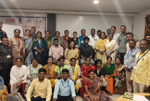 A comprehensive health camp was held at the sugar factory in Kannada under the Sampoorna Suraksha Kendra in collaboration with the District AIDS Prevention and Control unit Rural Hospital, Taluka Health Officer and Prerna Social Organization.