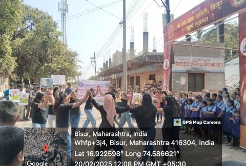For the awareness of HIV/AIDS Flash Mob activity conducted at Sangali District