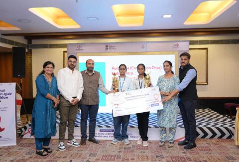 Maharashtra Secured 4th position and won consolation prize in the Regional Red Ribbon Quiz Competition held in Raipur Chhattisgarh