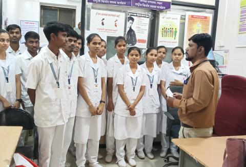 Students of Red Ribbon Club of Gajanan Nursing Jawhar visited ICTC.