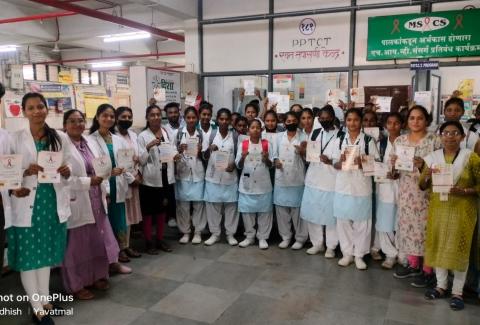 Mahajan nursing school RRC Club student visits ICTC GMC Yavatmal 