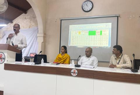 A two-day state-level review meeting was organized at the Maharashtra State AIDS Control Society (MSACS) headquarters under the chairmanship of Dr. Sunil Bhokare, Project Director of the Maharashtra State AIDS Control Society.