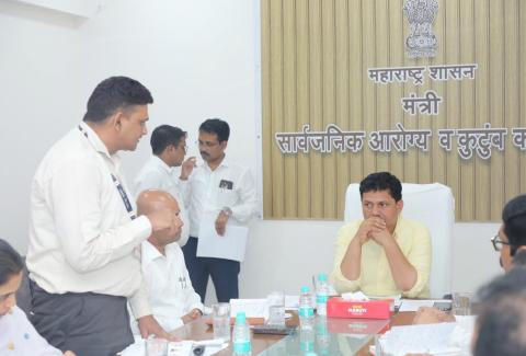 The Hon'ble Minister of Health, Public Health and Family Welfare of the State of Maharashtra, Shri. Prakash Abitkar organized a meeting to review the functioning of Maharashtra State AIDS Control Society (MSACS) in detail. In this meeting, various ongoing activities regarding HIV prevention, testing, treatment and awareness were reviewed., The Hon'ble Minister of Health, Public Health and Family Welfare of the State of Maharashtra, Shri. Prakash Abitkar organized a meeting to review the functioning of Maharashtra State AIDS Control Society (MSACS) in detail. In this meeting, various ongoing activities regarding HIV prevention, testing, treatment and awareness were reviewed., The Hon'ble Minister of Health, Public Health and Family Welfare of the State of Maharashtra, Shri. Prakash Abitkar organized a meeting to review the functioning of Maharashtra State AIDS Control Society (MSACS) in detail. In this meeting, various ongoing activities regarding HIV prevention, testing, treatment and awareness were reviewed., The Hon'ble Minister of Health, Public Health and Family Welfare of the State of Maharashtra, Shri. Prakash Abitkar organized a meeting to review the functioning of Maharashtra State AIDS Control Society (MSACS) in detail. In this meeting, various ongoing activities regarding HIV prevention, testing, treatment and awareness were reviewed.