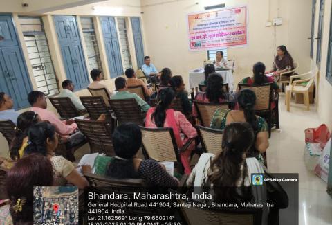 Training of school teachers was conducted under the Adolescent Education Program in Bhandara district., Training of school teachers was conducted under the Adolescent Education Program in Bhandara district.