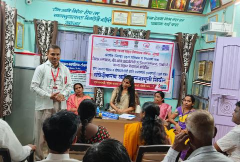 District AIDS Control Department District Hospital Beed and ICTC Department Upazila Hospital Parli Vai. Sensitization and inspection camp of Gram Panchayat members and villagers was conducted at Tokwadi Gram Panchayat Beed.