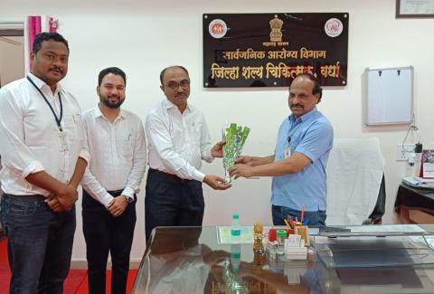 Visit has been done by Joint director TI &amp; Blood safty to Blood Bank of Civil Hospital,Dutta Meghe Medical College Sawngi,Blood bank MGIMS, Sevagram and LWS NGO Nobel Shikshan sanstha, Wardha and TI-FSW Urkrsha jankalyan Shiksha sanstha, Wardha . Also discussed issues with Civil Surgeon, Wardha and Concern Authorities of Institutes., Visit has been done by Joint director TI &amp; Blood safty to Blood Bank of Civil Hospital,Dutta Meghe Medical College Sawngi,Blood bank MGIMS, Sevagram and LWS NGO Nobel Shikshan sanstha, Wardha and TI-FSW Urkrsha jankalyan Shiksha sanstha, Wardha . Also discussed issues with Civil Surgeon, Wardha and Concern Authorities of Institutes.