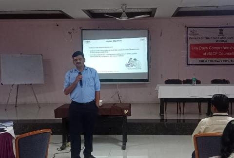 A two-day comprehensive training of NACP counselors is being conducted in Buldhana. Dr. Rahul Jadhav, Joint Director, Basic Services Department, Maharashtra State AIDS Control Organization, was present at this training., A two-day comprehensive training of NACP counselors is being conducted in Buldhana. Dr. Rahul Jadhav, Joint Director, Basic Services Department, Maharashtra State AIDS Control Organization, was present at this training., A two-day comprehensive training of NACP counselors is being conducted in Buldhana. Dr. Rahul Jadhav, Joint Director, Basic Services Department, Maharashtra State AIDS Control Organization, was present at this training.